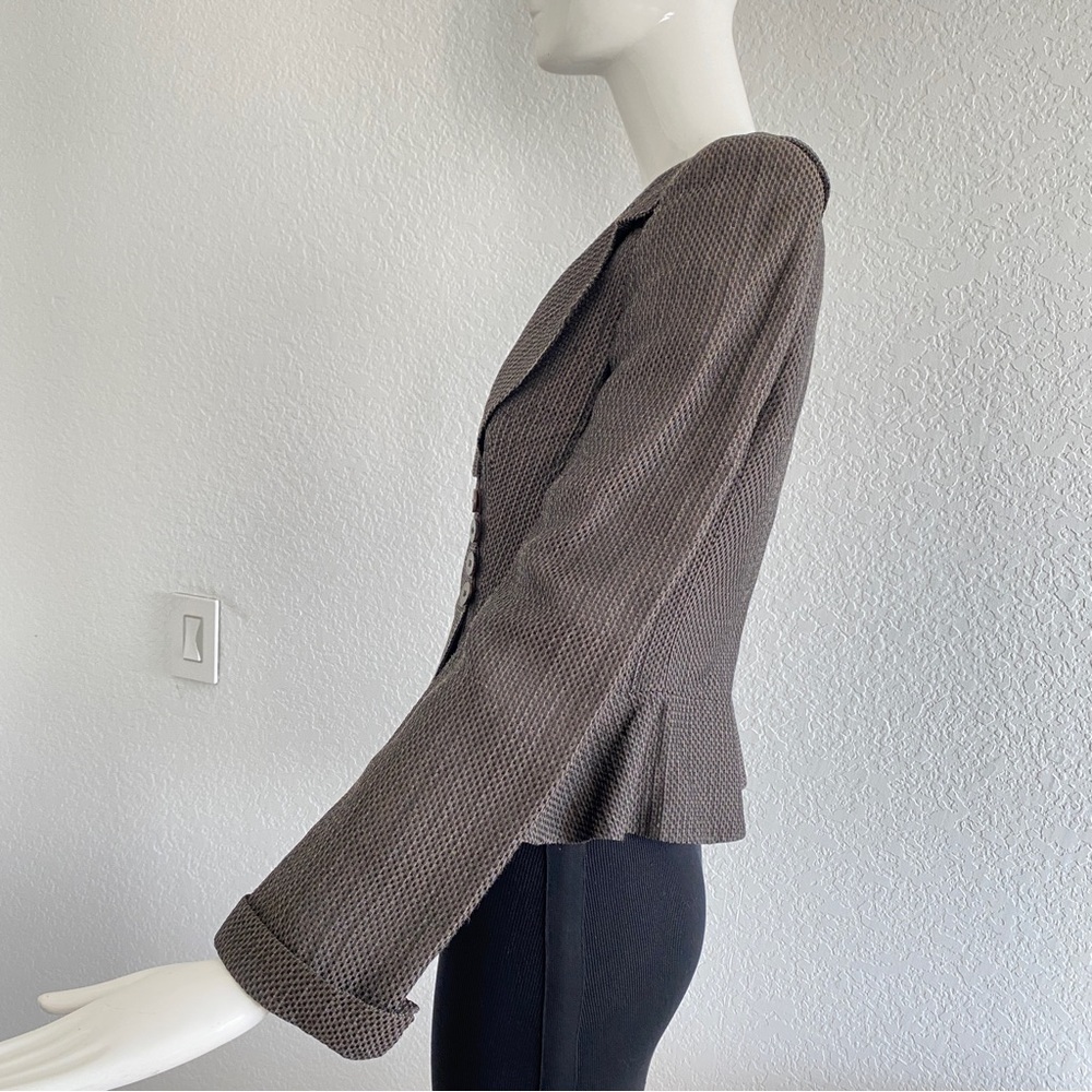 Armani collection asymmetrical brown blazer - Picture 9 of 11